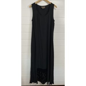 Spencer Alexis Dress Womens 10 Maxi Sleeveless Velvet Burnout Trim USA Whimsigot